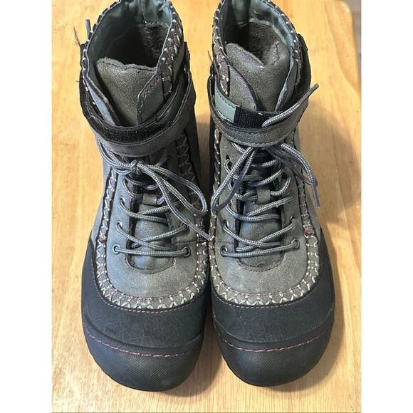 J-41 Women's Gray Adventure Srina Vegan Faux Fur Ankle Lace Up Boots Size 8.5M - Picture 4 of 6